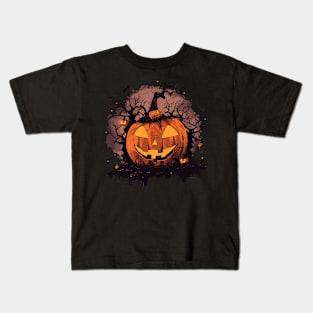 Funny Pumpkin Graphic Men Kids Women Halloween Kids T-Shirt